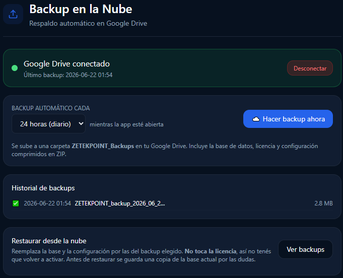Backup en la nube