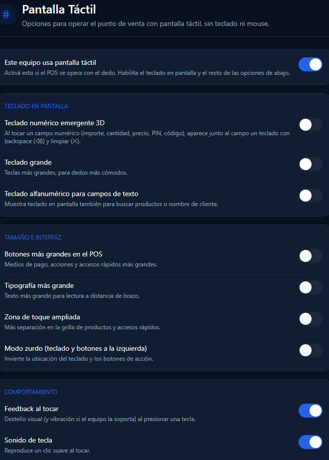 Pantalla táctil